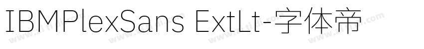 IBMPlexSans ExtLt字体转换